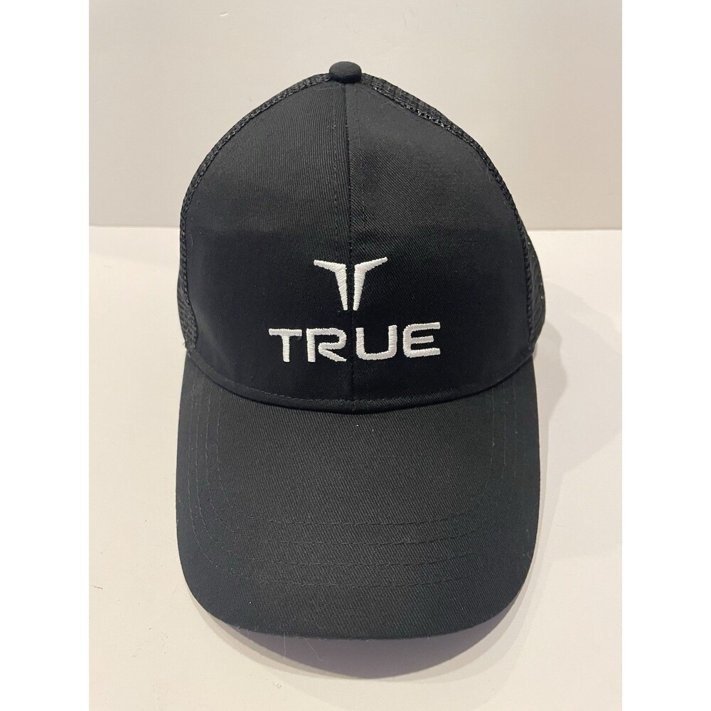 True Hat Trucker Adult Size Adjustable strap Black white NEW NWT